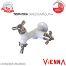 Torneira Tanque/Máquina Vienna Com Bitola 1/2" - 3/4" Branco/Cromado Durín