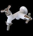 Torneira Tanque/Máquina Vienna Com Bitola 1/2" - 3/4" Branco/Cromado Durín
