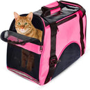 BOLSA TRANSPORTE CACHORRO GATO MOCHILA PET CANGURU CAES DOBRAVEL MALA VIAGEM ROS