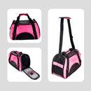 BOLSA TRANSPORTE CACHORRO GATO MOCHILA PET CANGURU CAES DOBRAVEL MALA VIAGEM ROS