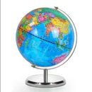 GLOBO TERRESTRE GIRATORIO POLITICO MAPA MUNDI GRANDE 22CM BASE ALUMINIO ESCOLAR