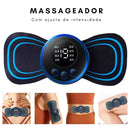 Massageador Elétrico Portátil com Estimulação Muscular Alívio de Dores e Te