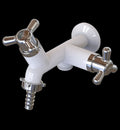 Torneira Tanque/Máquina Vienna Com Bitola 1/2" - 3/4" Branco/Cromado Durín